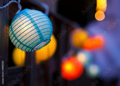 Small Coloured Paper Lanterns