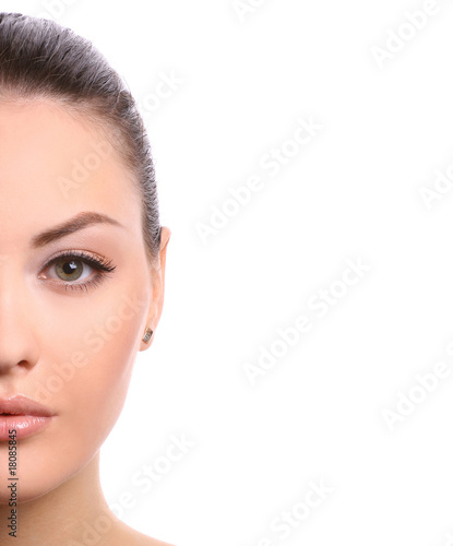 Fotografi half of female face