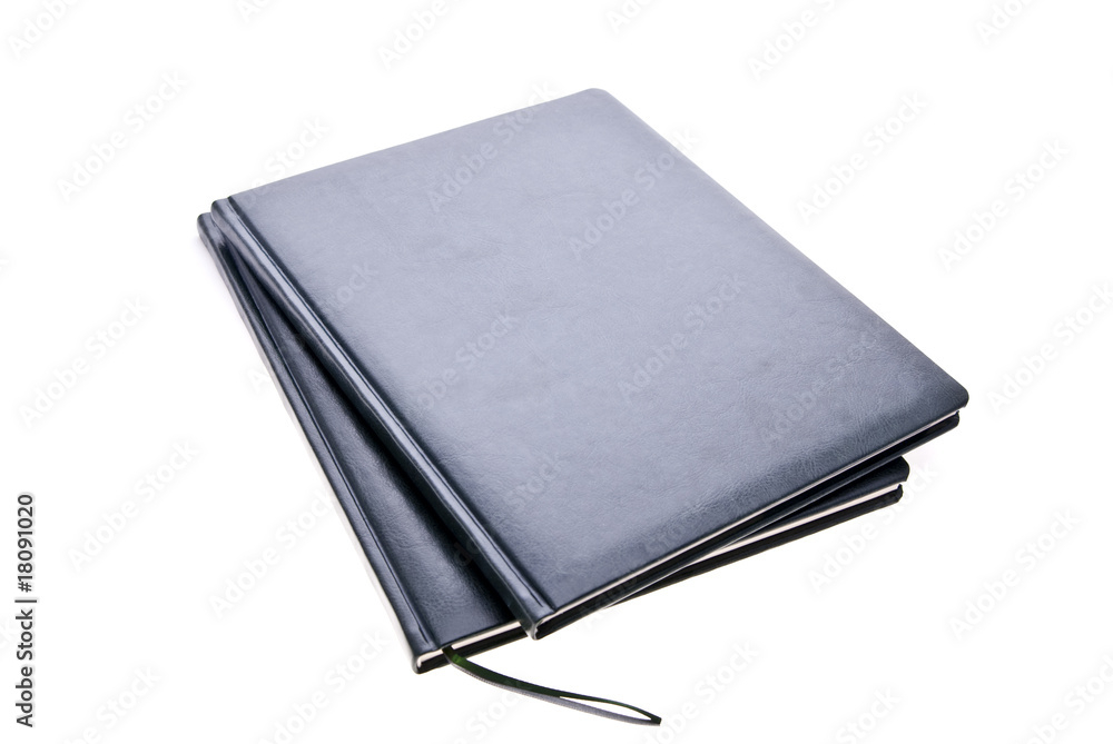 two notebooks on white background two notebooks on white background
