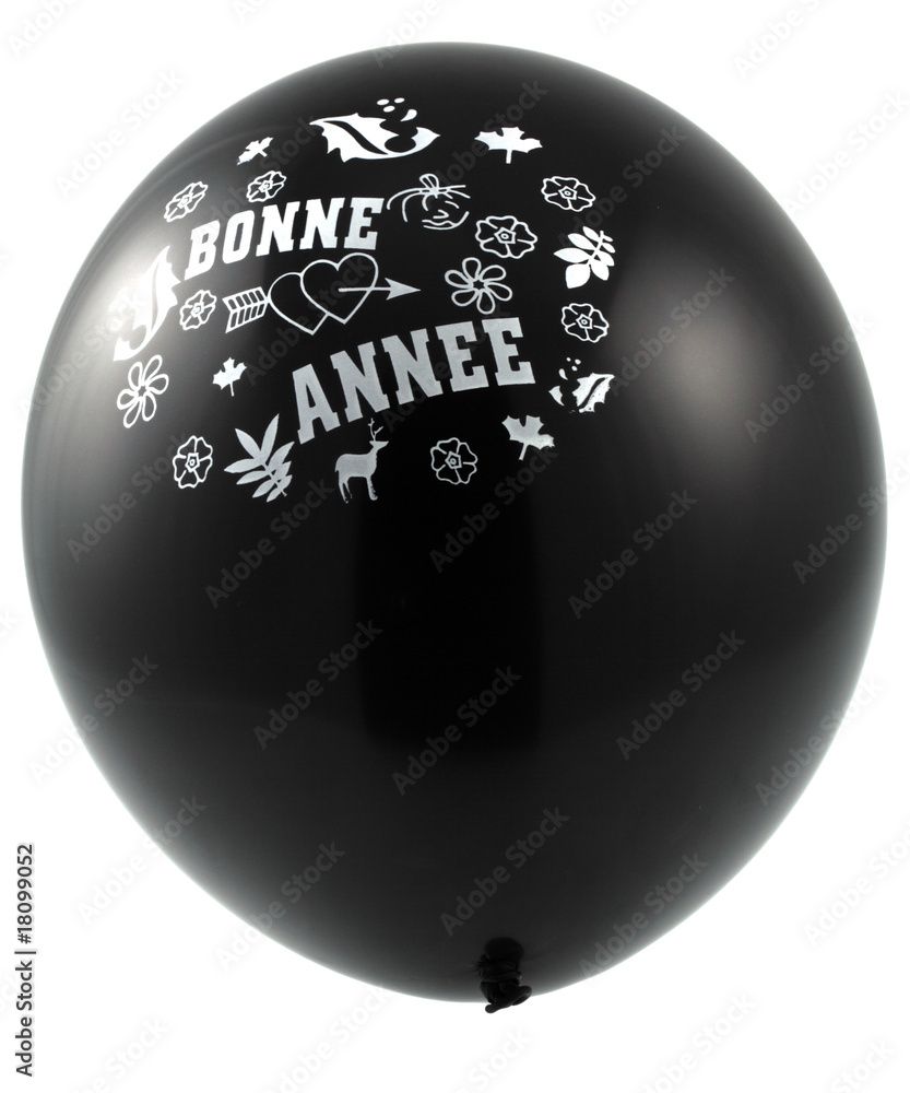 Ballon Bonne année Noir