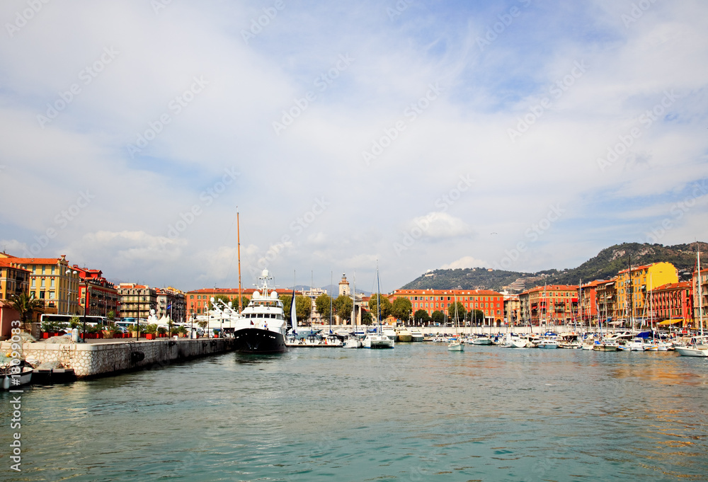 The harbor in the city of Nice
