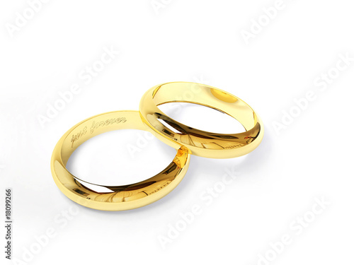 a couple of wedding rings