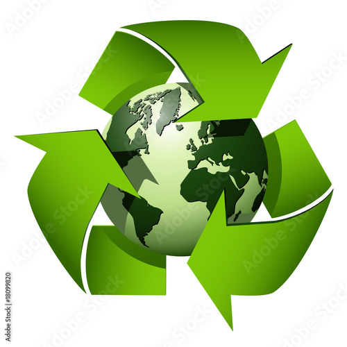 Recycle globe symbol