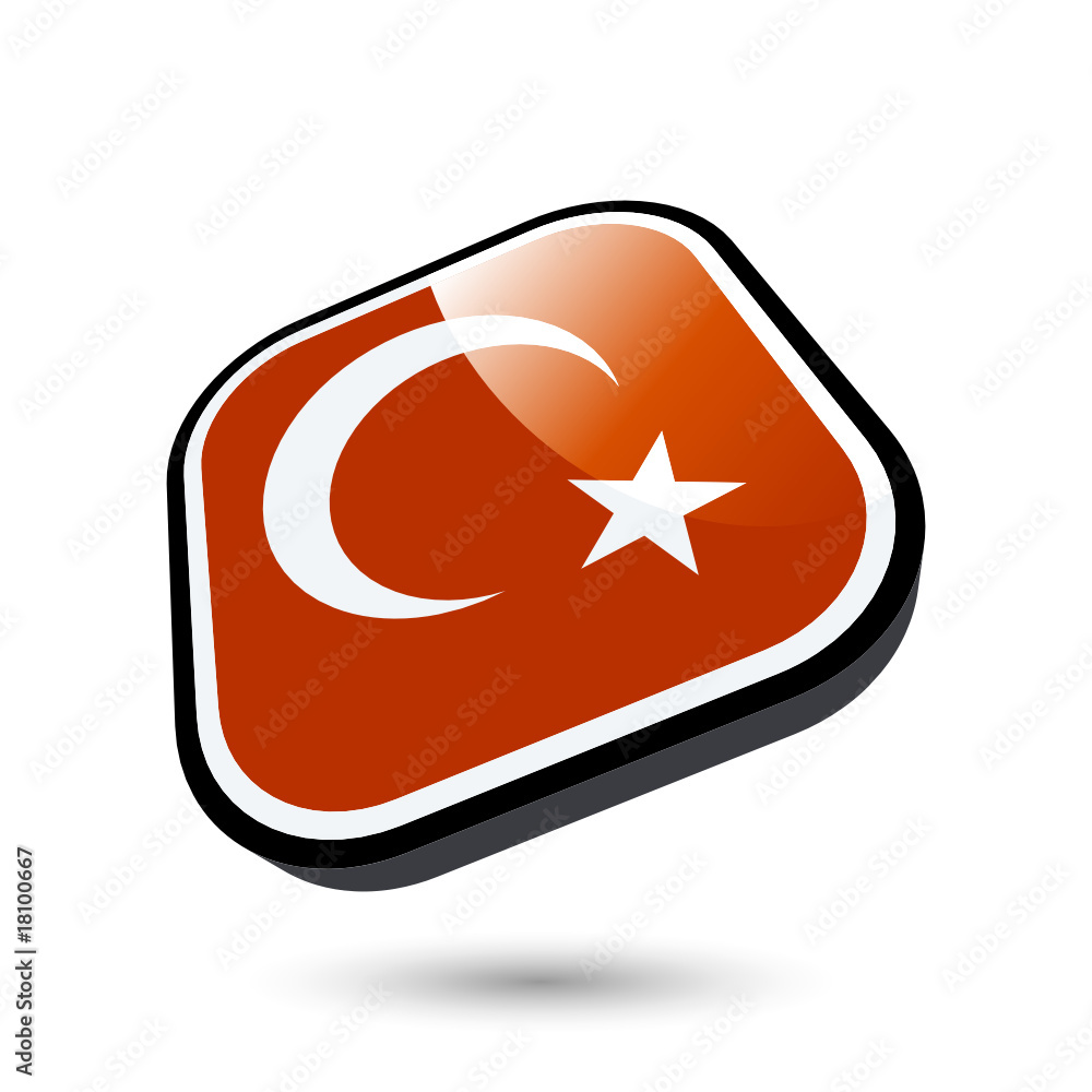 türkei 3D fahne zeichen Adobe Stock