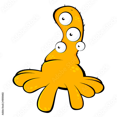 monster alien maskottchen lustig