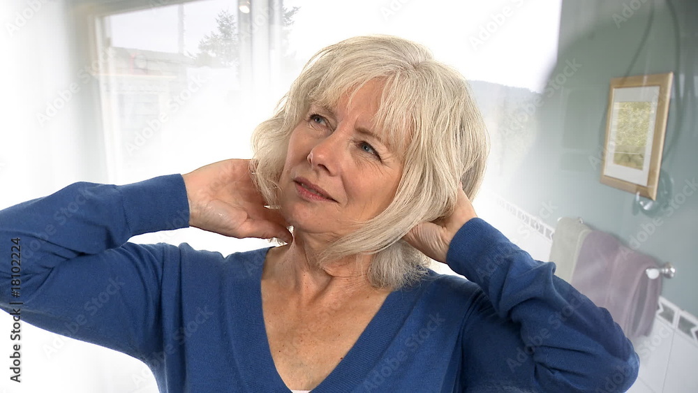 senior woman sick with the flu senior woman sick with the flu
