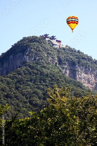 The scenery of Yun-Tai Mountain, a World Geologic Park