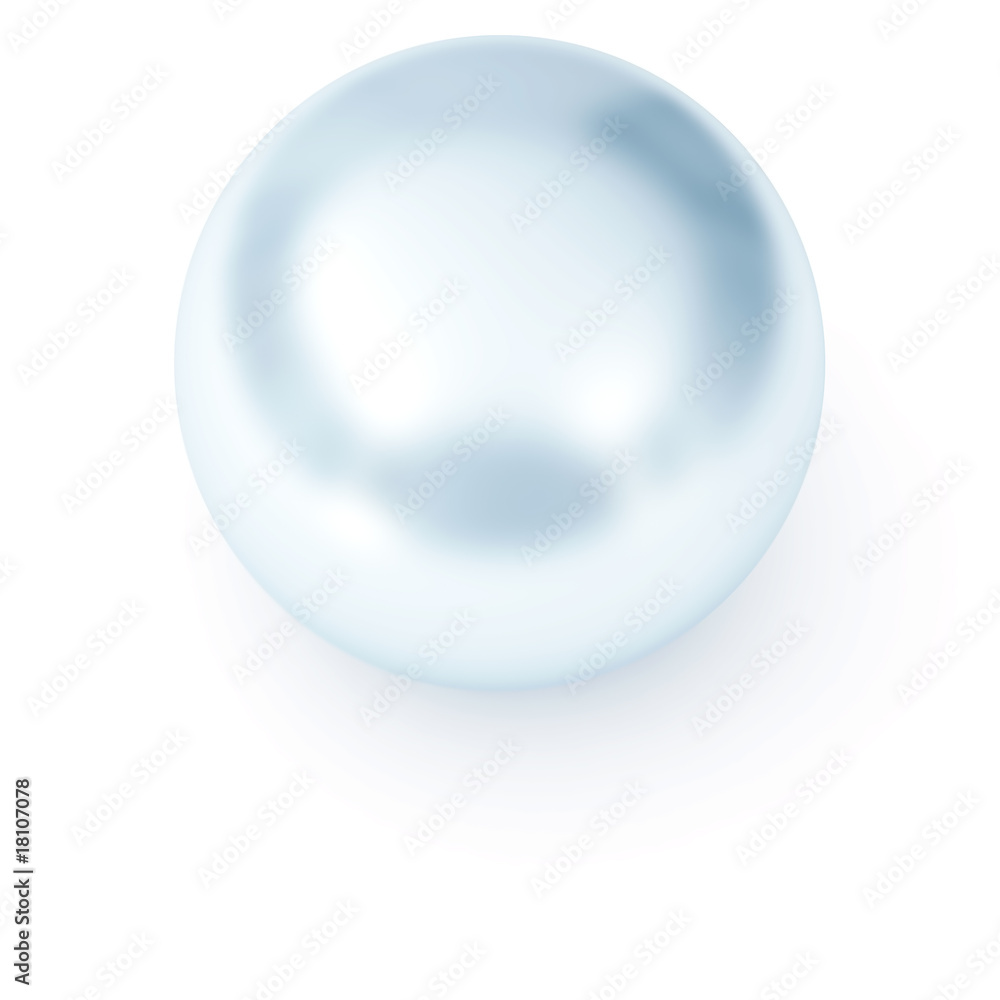 Nacreous blue ball on a white background Nacreous blue ball on a white background