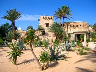Deken met foto Tunesië Krokodillenboerderij op Djerba Tunesië  © juhanson