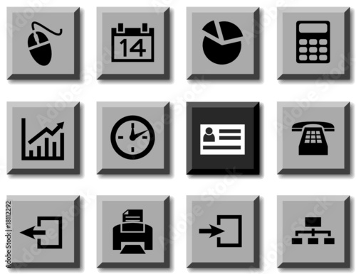 Office icon set. Vector illustration