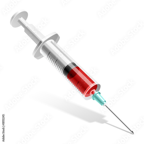 Syringe. Vector illustration.
