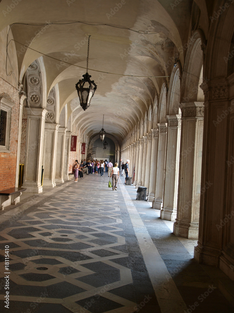 Courtyard of the Doge Palace in Venice, Italy