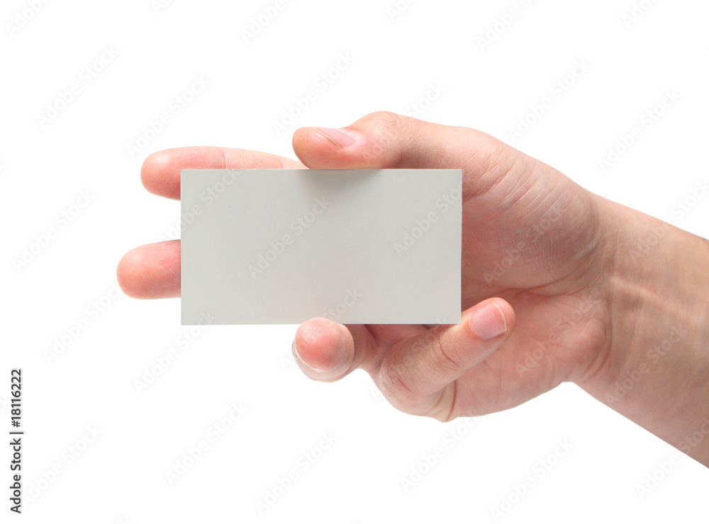 Card in man hand Card in man hand