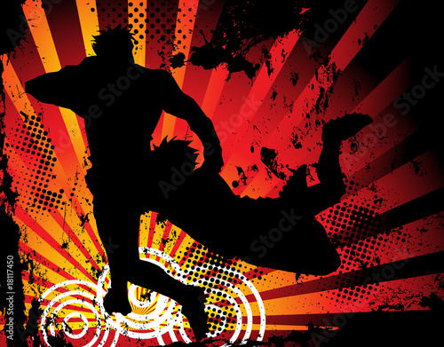 Rugby Players Silhouette