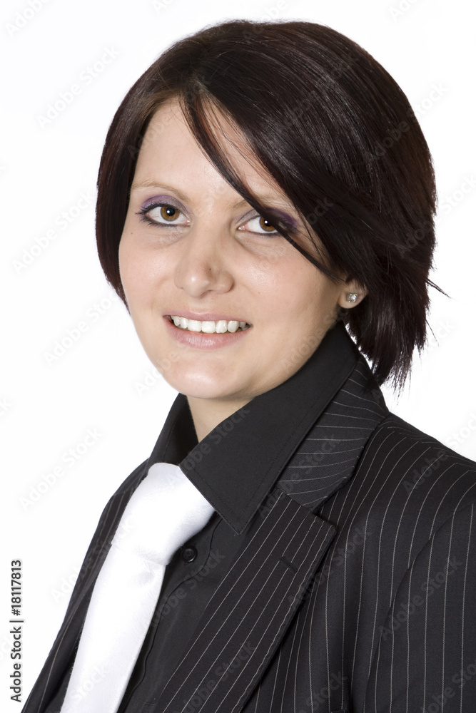 Beautiful young professional woman with black suit Beautiful young professional woman with black suit