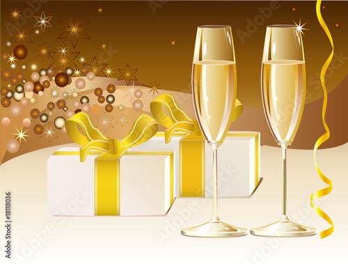Glasses and presents