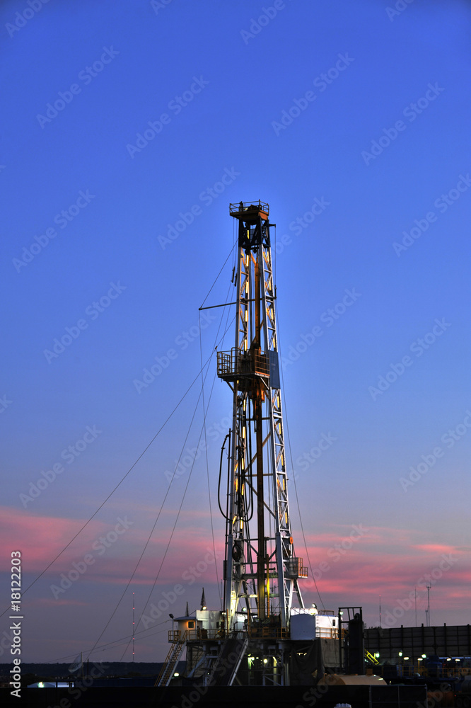Texas oil well rig.