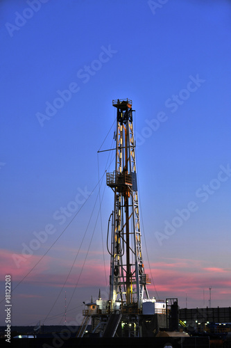Canvas-taulu Texas oil well rig.
