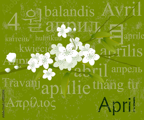 Months Concept  April