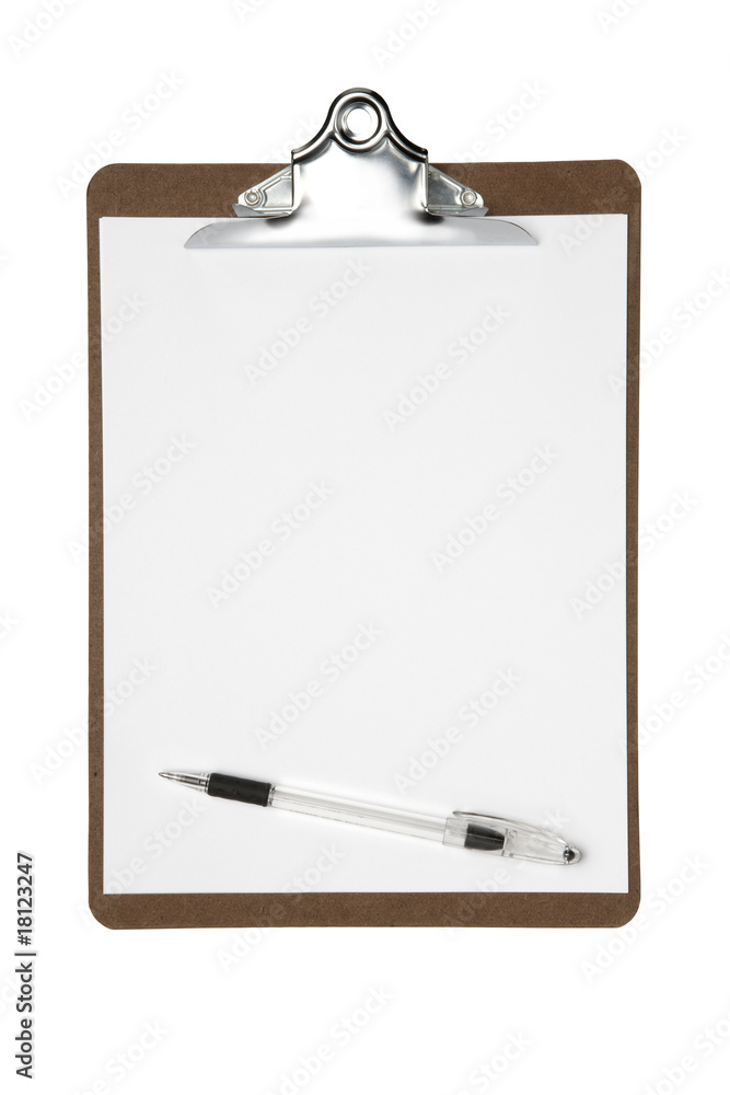 Clipboard with pen Clipboard with pen