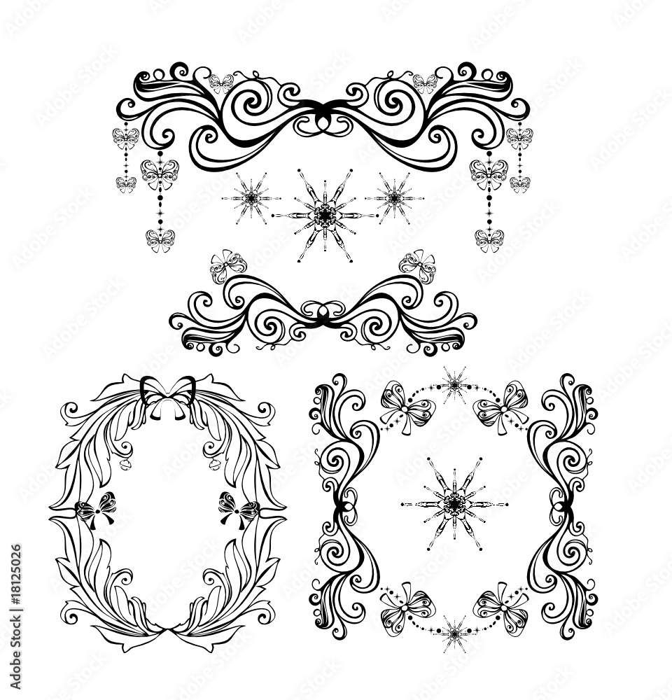 Fototapeta premium floral frames