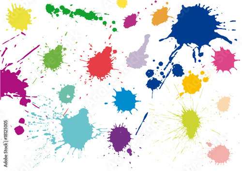 set of ink splashes