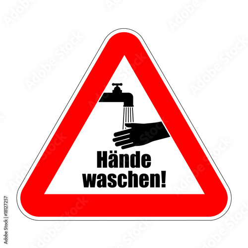 schild hände waschen I