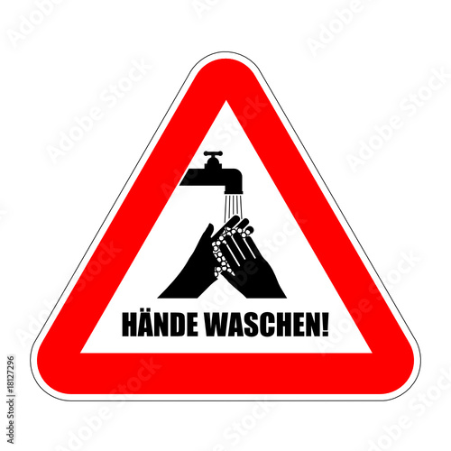 schild hände waschen III
