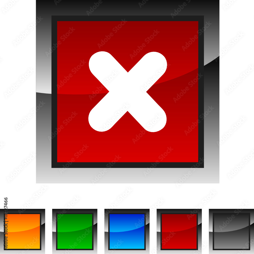 Fototapeta premium Cross icon set. Vector illustration