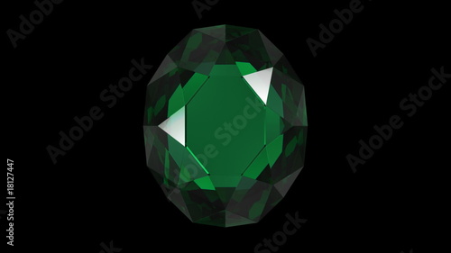 Emerald diamond cut  rotation with mask