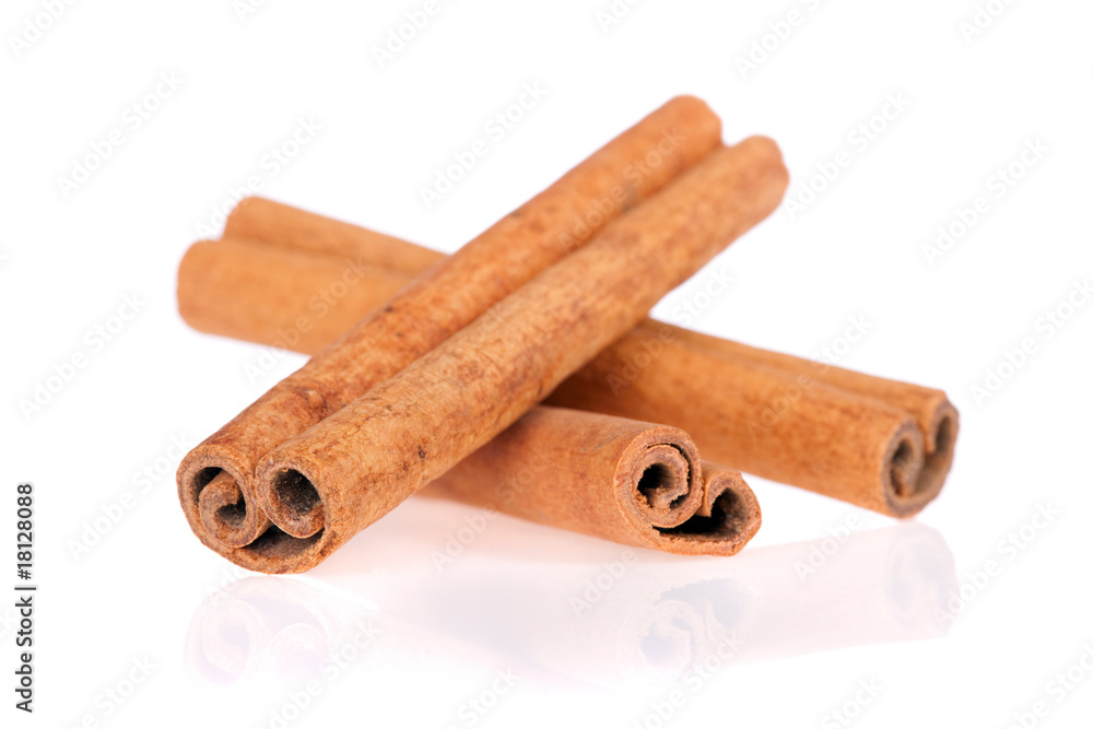 Cinnamon sticks isolated on a white background Cinnamon sticks isolated on a white background