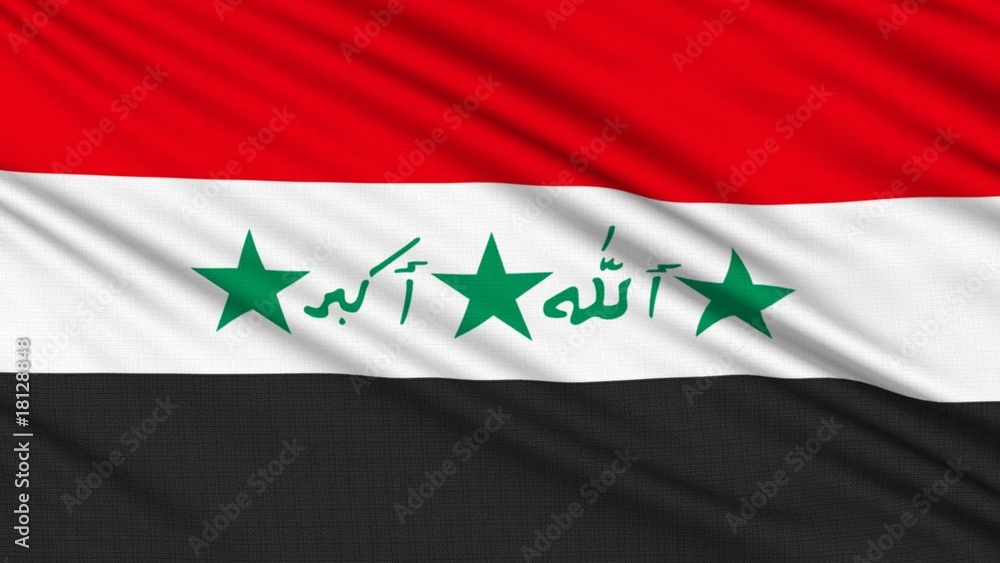 Iraq Flag, with real structure of a fabric Iraq Flag, with real structure of a fabric