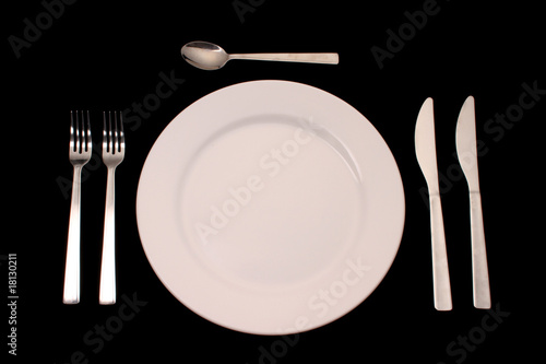 Plate and cutlery photo