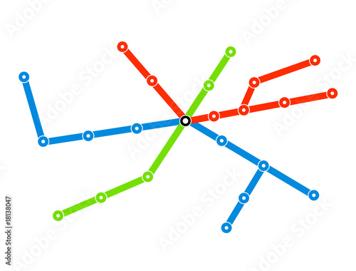 blank tube map for company profiles