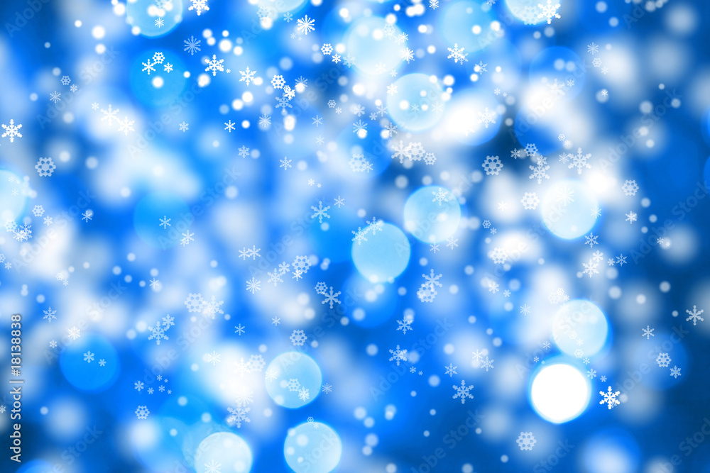 Abstract background of christmas lights