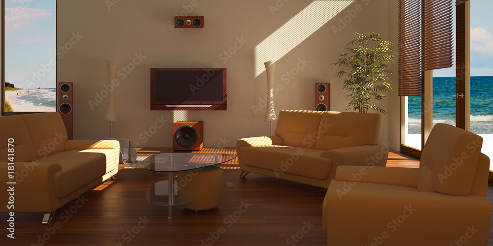 Fototapeta premium Beach House on the Baltic Sea - interior design