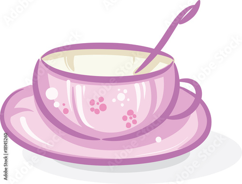 Pink tea cup