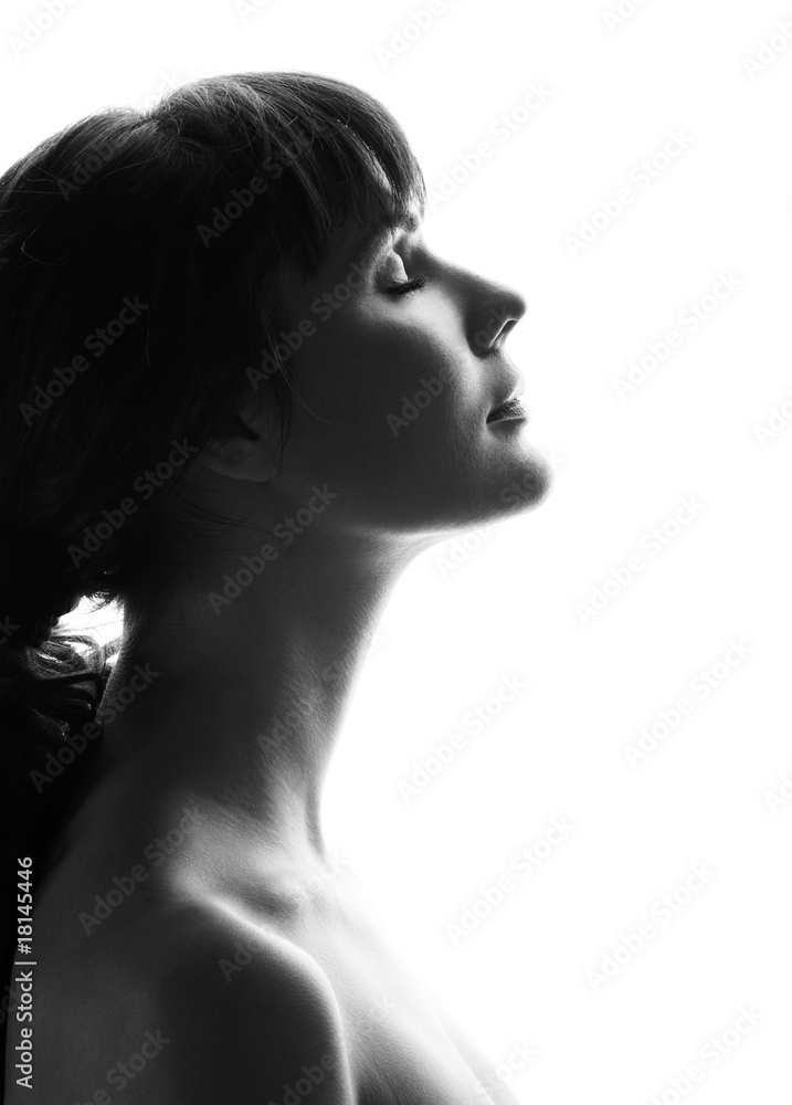 portrait of a beautiful girl. Profile portrait of a beautiful girl. Profile