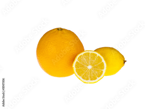 Lemon and Orange isolated