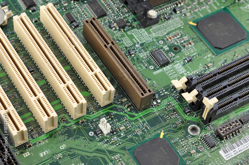 Картината върху платно Old dusty motherboard