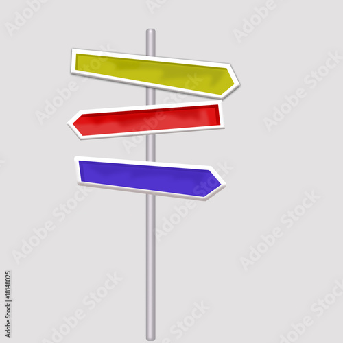 Blank road signs isolated on gray background © maya