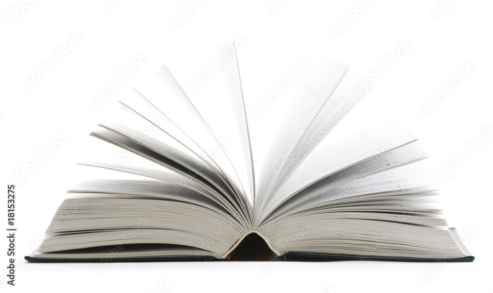 open book on white background open book on white background