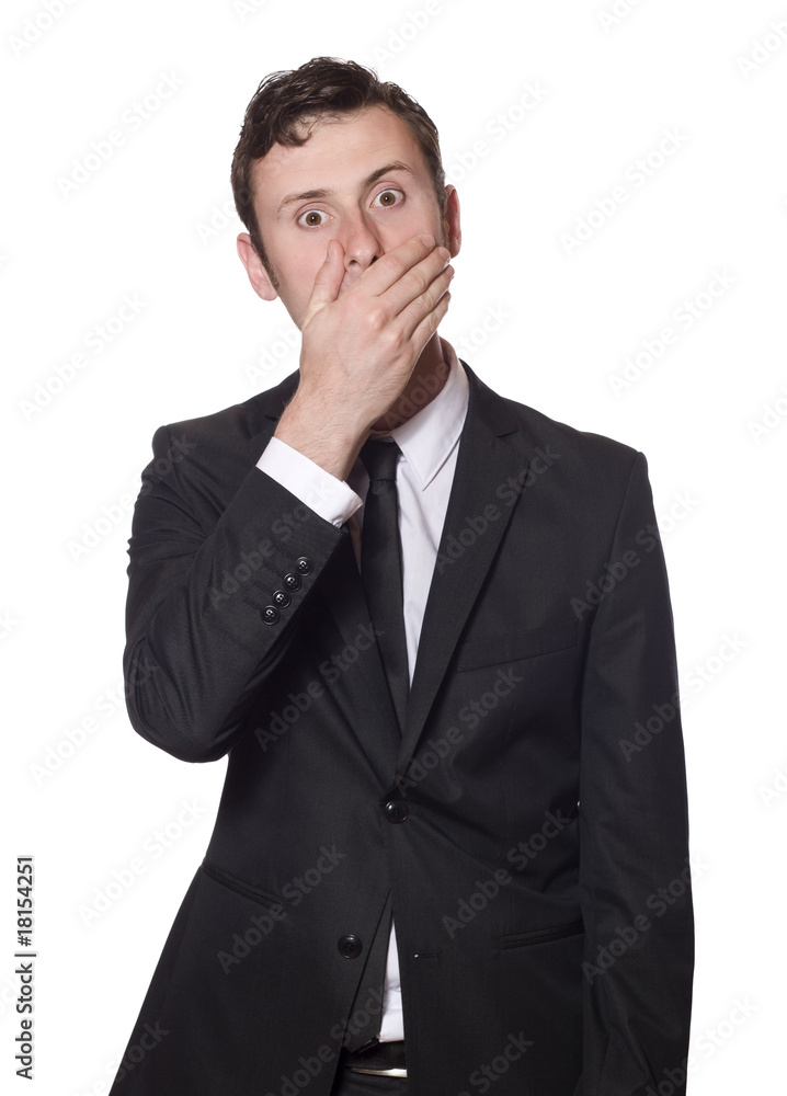 afraid looking businessman afraid looking businessman