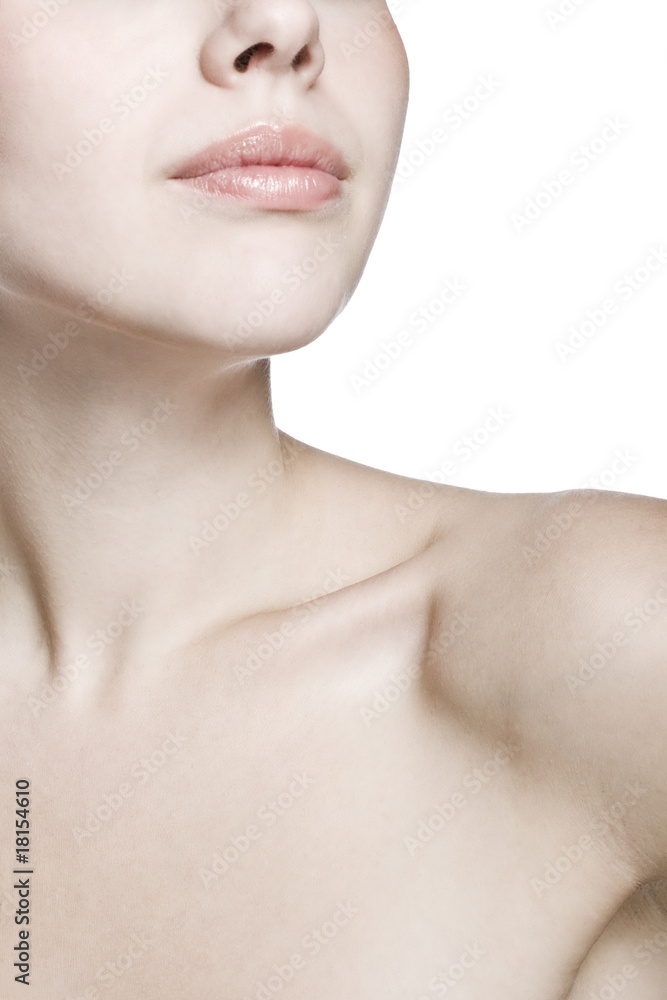 closeup shot of neck and shoulder closeup shot of neck and shoulder