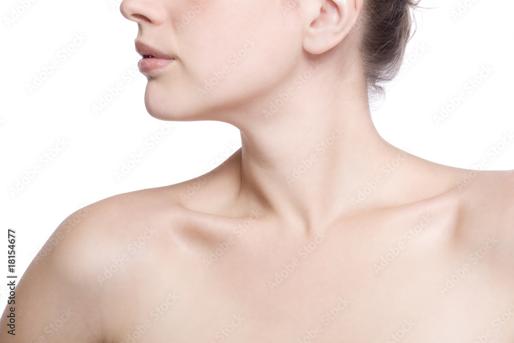 closeup shot of neck and shoulder closeup shot of neck and shoulder