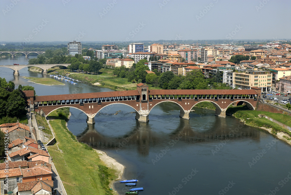 Obraz premium aerial view of Pavia