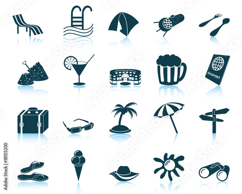 travel icons set