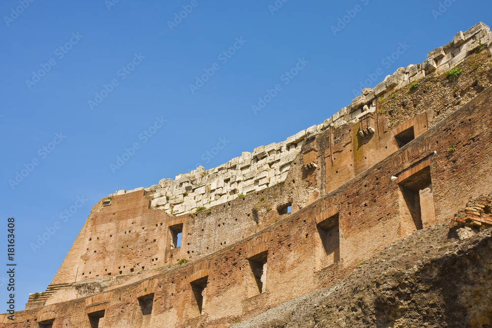 Ancient Brick Wall of Coliseum
