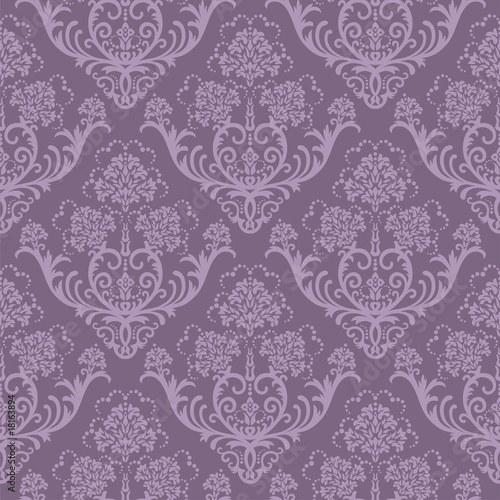 Seamless purple floral wallpaper