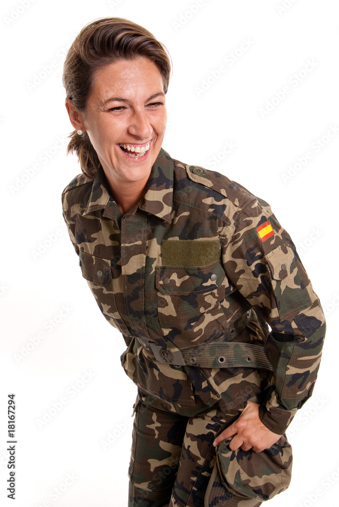 Funny female soldier